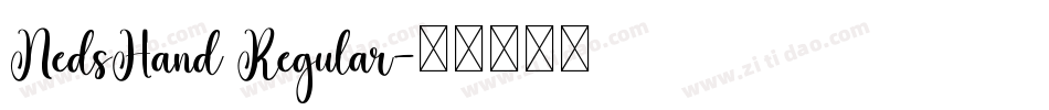 NedsHand Regular字体转换